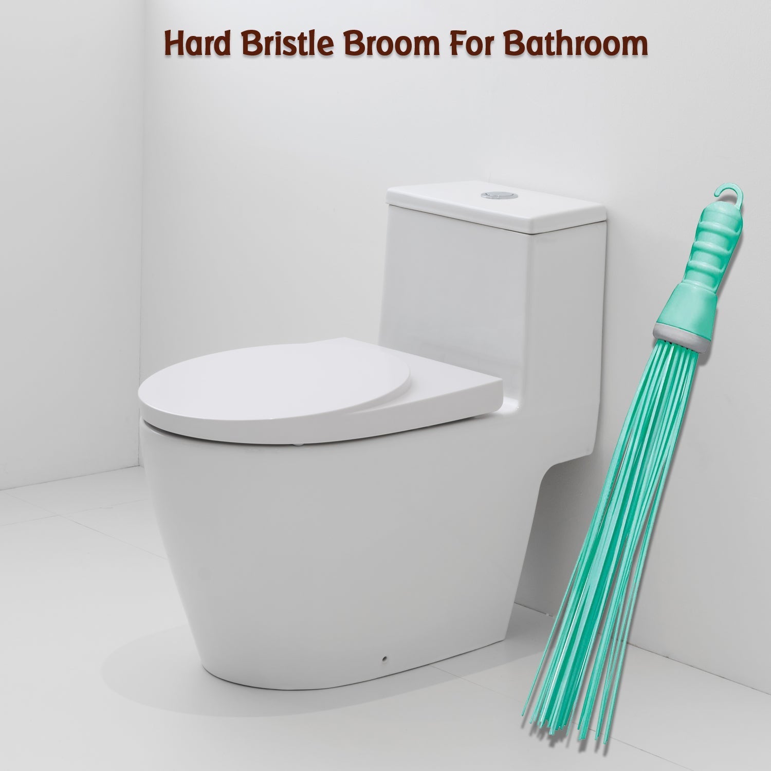 Plastic broom with bristles for wet and dry cleaning Plastic broom with bristles for wet and dry cleaning
